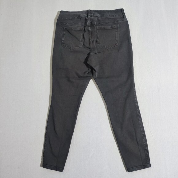 Torrid Denim women's size 12S dark grey jeggings ankle crop stretchy high rise - Picture 3 of 14